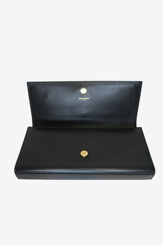Saint Laurent Leather Cassandre Clutch - Designer clutch at The Find Luxury Resale - Vancouver, Canada
