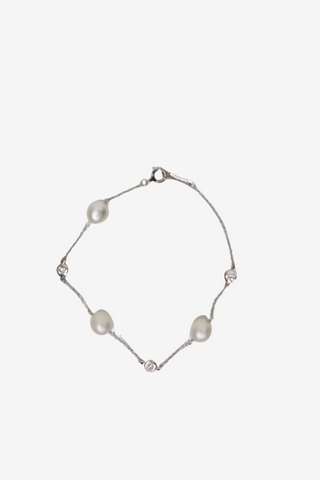 Tiffany & Co Paloma Picasso Pearl Diamond Platinum Bracelet - Designer Bracelets at The Find Luxury Resale - Vancouver, Canada