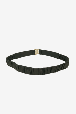 Chanel Black Logo Crystal Waist Belt - Designer belt at The Find Luxury Resale - Vancouver, Canada