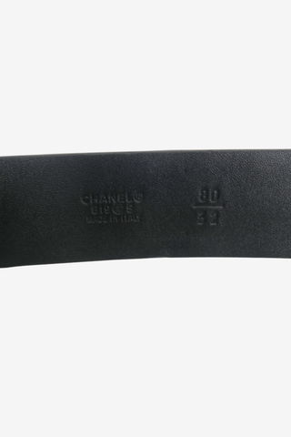 Chanel Black Logo Crystal Waist Belt - Designer belt at The Find Luxury Resale - Vancouver, Canada