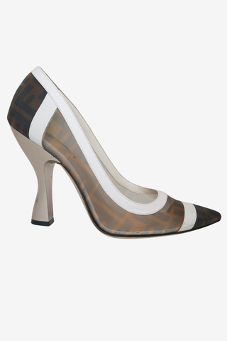 Fendi Zucca FF Logo Mesh Pumps sz 38.5 - Designer pumps at The Find Luxury Resale - Vancouver, Canada