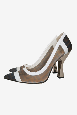 Fendi Zucca FF Logo Mesh Pumps sz 38.5 - Designer pumps at The Find Luxury Resale - Vancouver, Canada