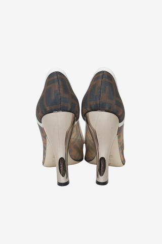 Fendi Zucca FF Logo Mesh Pumps sz 38.5 - Designer pumps at The Find Luxury Resale - Vancouver, Canada