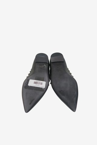 Valentino Rockstud Flat Black Sz 37 - Designer Flats at The Find Luxury Resale - Vancouver, Canada