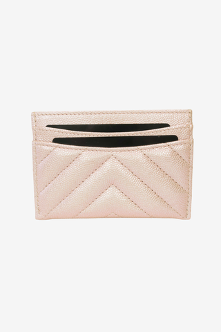 Chanel Interlocking CC Logo Iridescent Caviar Card Holder - Designer Wallets at The Find Luxury Resale - Vancouver, Canada
