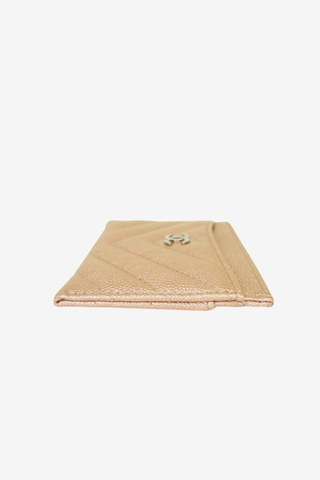 Chanel Interlocking CC Logo Iridescent Caviar Card Holder - Designer Wallets at The Find Luxury Resale - Vancouver, Canada