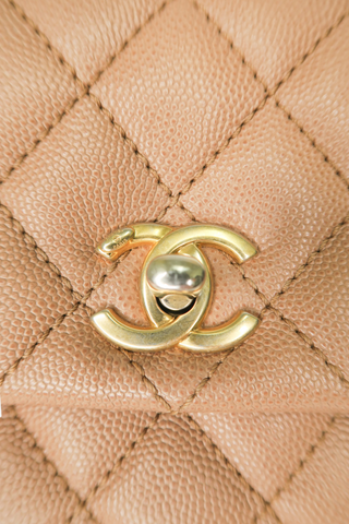 Chanel Lizard Trimmed Small Coco Top Handle Bag - Designer Handbags at The Find Luxury Resale - Vancouver, Canada