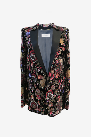 Saint Laurent Bead Embroidered Blazer - Designer Blazer at The Find Luxury Resale - Vancouver, Canada