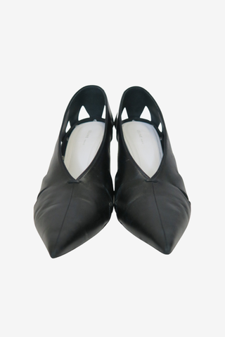 Celine Black Leather Cut Out Heels Sz 38 - Designer heels at The Find Luxury Resale - Vancouver, Canada