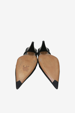 Celine Black Leather Cut Out Heels Sz 38 - Designer heels at The Find Luxury Resale - Vancouver, Canada
