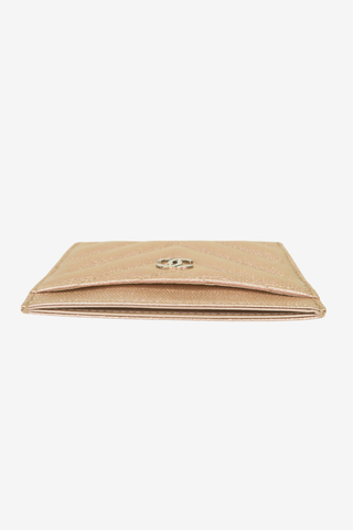 Chanel Interlocking CC Logo Iridescent Caviar Card Holder - Designer Wallets at The Find Luxury Resale - Vancouver, Canada