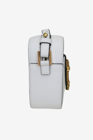Versace Vitello Virtus Camera Bag White - Designer Handbags at The Find Luxury Resale - Vancouver, Canada