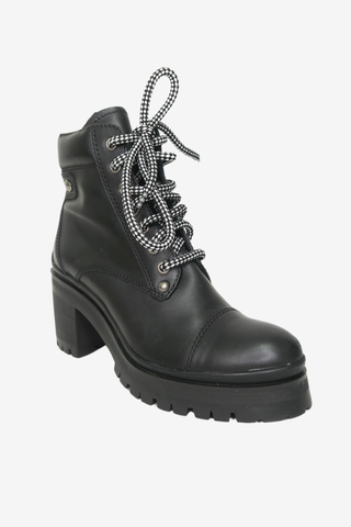 Miu Miu Leather Combat Boots sz 37 - Designer shoes at The Find Luxury Resale - Vancouver, Canada