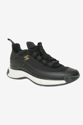 Chanel Interlocking CC Logo Sneakers sz 37.5 - Designer shoes at The Find Luxury Resale - Vancouver, Canada