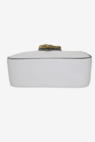Versace Vitello Virtus Camera Bag White - Designer Handbags at The Find Luxury Resale - Vancouver, Canada