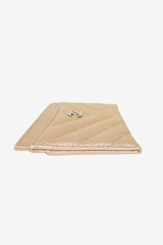 Chanel Interlocking CC Logo Iridescent Caviar Card Holder - Designer Wallets at The Find Luxury Resale - Vancouver, Canada