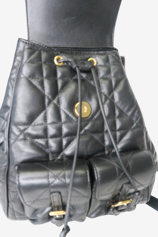 Christian Dior Leather Caro Small Backpack - Designer backpack at The Find Luxury Resale - Vancouver, Canada