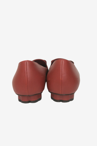 Salvatore Ferragamo Leather Bow Accents Loafers sz 7 - Designer shoes at The Find Luxury Resale - Vancouver, Canada