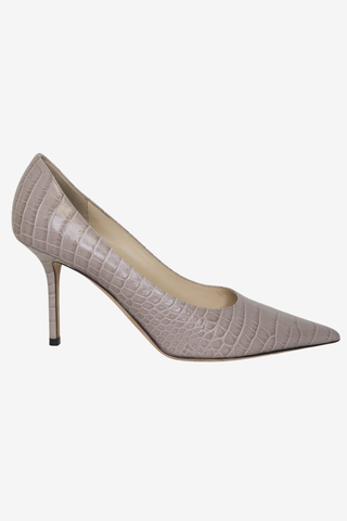 Jimmy Choo Embossed Leather Pumps sz 39 - Designer pumps at The Find Luxury Resale - Vancouver, Canada