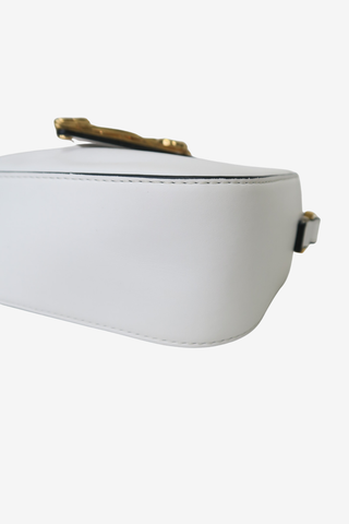 Versace Vitello Virtus Camera Bag White - Designer Handbags at The Find Luxury Resale - Vancouver, Canada