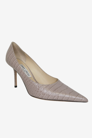 Jimmy Choo Embossed Leather Pumps sz 39 - Designer pumps at The Find Luxury Resale - Vancouver, Canada
