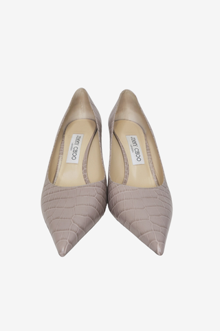 Jimmy Choo Embossed Leather Pumps sz 39 - Designer pumps at The Find Luxury Resale - Vancouver, Canada