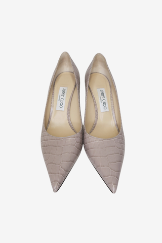 Jimmy Choo Embossed Leather Pumps sz 39 - Designer pumps at The Find Luxury Resale - Vancouver, Canada