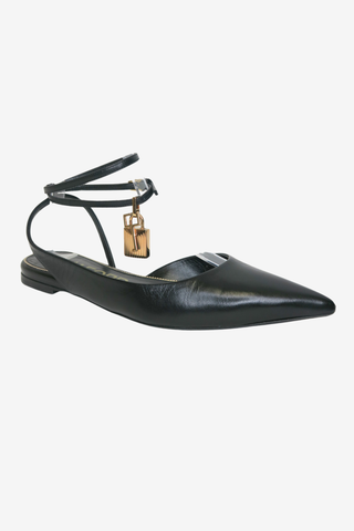 Tom Ford Leather Slingback Flats sz 38.5 - Designer Flats at The Find Luxury Resale - Vancouver, Canada