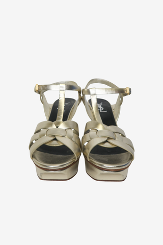 Saint Laurent Tribute T-Strap Sandals sz 39 - Designer shoes at The Find Luxury Resale - Vancouver, Canada