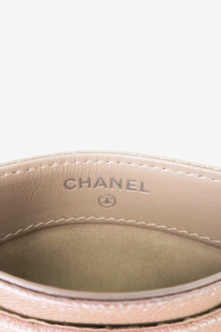 Chanel Interlocking CC Logo Iridescent Caviar Card Holder - Designer Wallets at The Find Luxury Resale - Vancouver, Canada