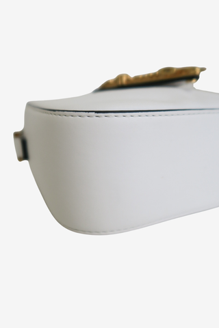 Versace Vitello Virtus Camera Bag White - Designer Handbags at The Find Luxury Resale - Vancouver, Canada