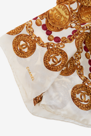 Chanel Vintage Silk Scarf - Designer Scarves at The Find Luxury Resale - Vancouver, Canada
