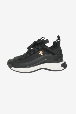 Chanel Interlocking CC Logo Sneakers sz 37.5 - Designer shoes at The Find Luxury Resale - Vancouver, Canada