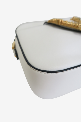 Versace Vitello Virtus Camera Bag White - Designer Handbags at The Find Luxury Resale - Vancouver, Canada