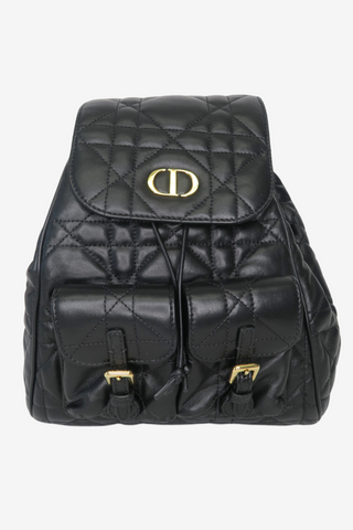 Christian Dior Leather Caro Small Backpack - Designer backpack at The Find Luxury Resale - Vancouver, Canada