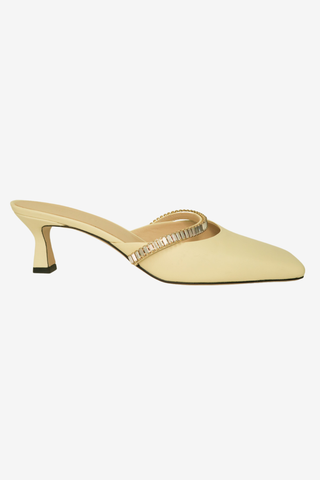 Wandler Leather Crystal Embellishments Mules sz 38 - Designer shoes at The Find Luxury Resale - Vancouver, Canada