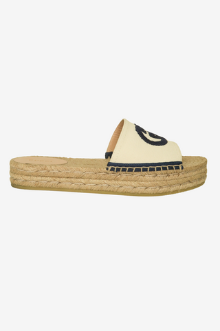Gucci Jute Printed Espadrilles sz 38 - Designer shoes at The Find Luxury Resale - Vancouver, Canada