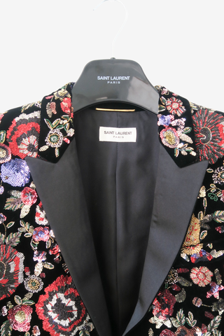 Saint Laurent Bead Embroidered Blazer - Designer Blazer at The Find Luxury Resale - Vancouver, Canada