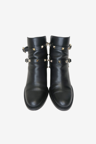 Valentino Rockstud Leather Ankle Boots Sz 38 - Designer shoes at The Find Luxury Resale - Vancouver, Canada