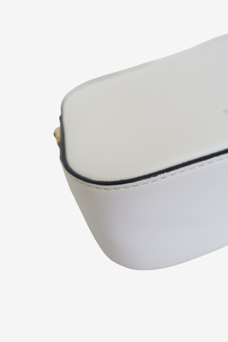 Versace Vitello Virtus Camera Bag White - Designer Handbags at The Find Luxury Resale - Vancouver, Canada
