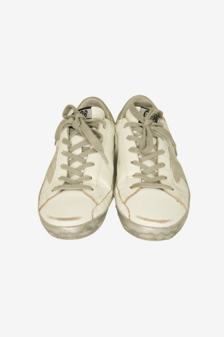 Golden Goose Distressed Accents Sneakers sz 37 - Designer Sneakers at The Find Luxury Resale - Vancouver, Canada