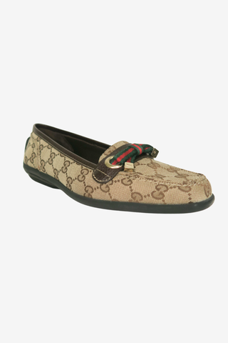 Gucci Canvas Printed Loafers sz 8 - Designer Loafers at The Find Luxury Resale - Vancouver, Canada