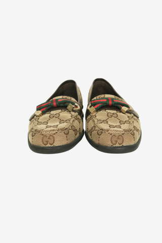 Gucci Canvas Printed Loafers sz 8 - Designer Loafers at The Find Luxury Resale - Vancouver, Canada