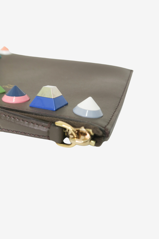 Fendi Studded Zip-Around Clutch - Designer Handbags at The Find Luxury Resale - Vancouver, Canada