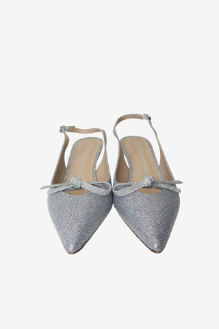 Stuart Weitzman Slingback Silver Sz 8.5 - Designer pumps at The Find Luxury Resale - Vancouver, Canada