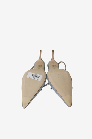 Stuart Weitzman Slingback Silver Sz 8.5 - Designer pumps at The Find Luxury Resale - Vancouver, Canada