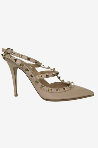 Valentino Rockstud Pointed Toe Caged Pumps sz 38 - Designer Pumps at The Find Luxury Resale - Vancouver, Canada