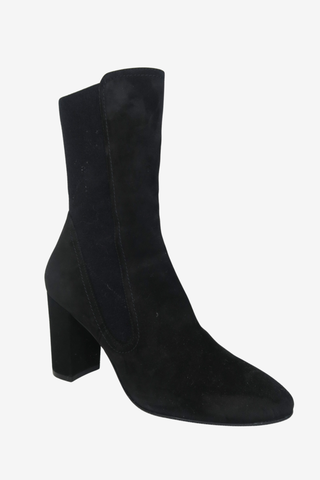 Stuart Weitzman Black Suede Ankle Boots sz 9 - Designer shoes at The Find Luxury Resale - Vancouver, Canada