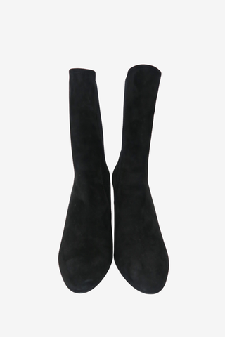 Stuart Weitzman Black Suede Ankle Boots sz 9 - Designer shoes at The Find Luxury Resale - Vancouver, Canada