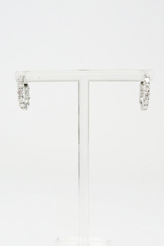 Tiffany & Co. Platinum Diamond Hoop Earrings - Designer Earrings at The Find Luxury Resale - Vancouver, Canada